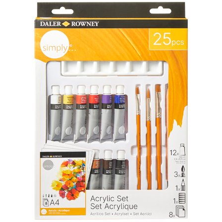 Daler-Rowney Simply Set d'acrylique 25 pcs