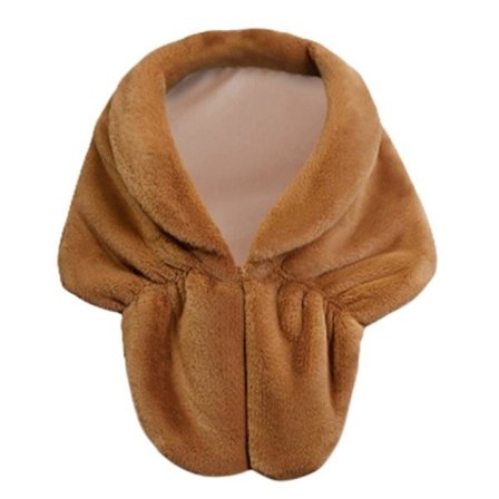 Vinter Elegant Dame Imitert Pels Kappe Brud Imitert Pels Frakk Kvinner Bryllup Sjal Aften Fest Wraps Slim Pels Skulder Kapper