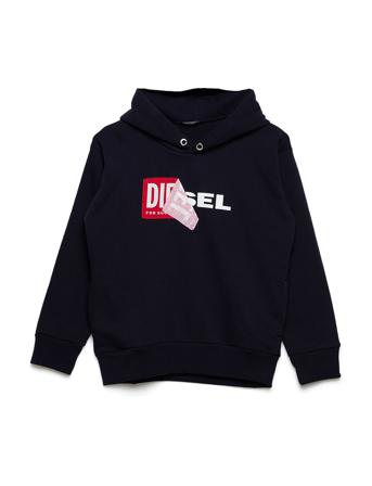 Salby Over Sweat-Shirt Hoodie Blå Diesel