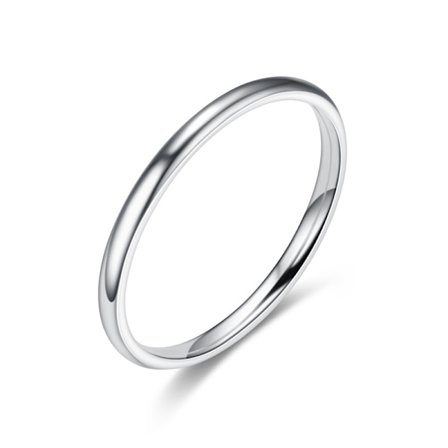 Rostfritt stål ring 2mm