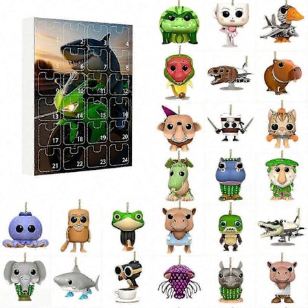 Tung Tung Tung Sahur 24 Dagers Adventskalender 2025, 2d Akryl Nøkkelring Brainrot Italiensk Dyregave Til Barn[HK]