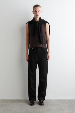 COS Damen Reprise Jeans Mit Geradem Bein - Schwarz