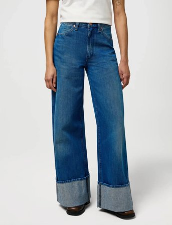 Wrangler Cuffed Trouser - Blue - 30 x 30