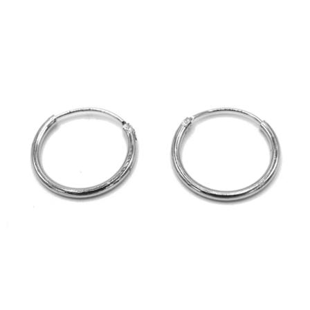 Silverfärgade Ringörhängen Silver