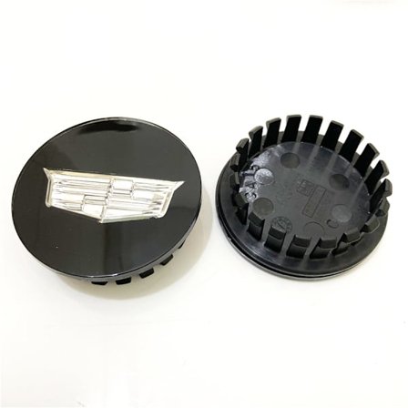 Navkapsel för Cadillac hjulnav CTS SLS XTS SRX ATS Bilhjulnavskåpa-Silver Svart [67mm] (4-pack)