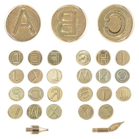 1 Set Brännspets Set Bokstav Träbränningsspets Träbränningsalfabetspetsar
