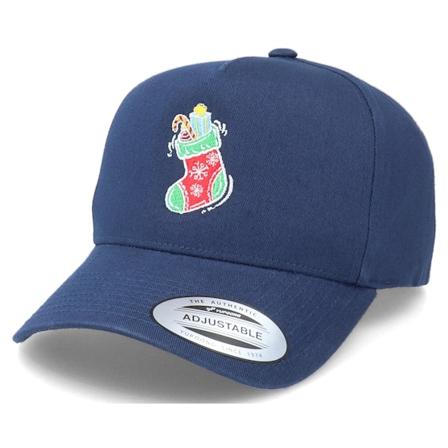 Iconic - Bleu adjustable Casquette - Christmas Sock Curved A-Frame Navy Adjustable @ Hatstore