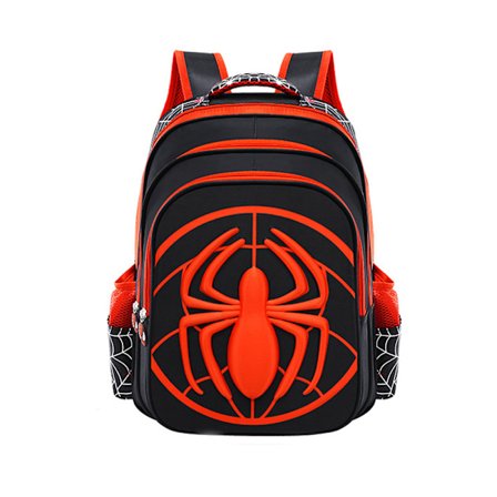 Tegneserie Spidey Skoletaske - 3D, Vandtæt, Stor Kapacitet til Grundskolen Sort