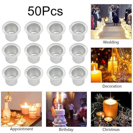 30/50 st Ljushållare Enkel Metall Ljusinsats För Avsmalnande Ljus Dekorativa Ljushållare Mini Dekor Ljusstake Tillbehör