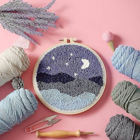 Tæppekrogning Tæppe Håndværk, Diy Latch Hook Kits Strikning Broderi Kit Håndarbejde Punch Nåle Starter Kit Til Børn Og Voksne