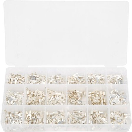 420 st Trådringkabelsko Set Kallpressad Elektrisk Kabelkontakt i Låda, DUBUNS