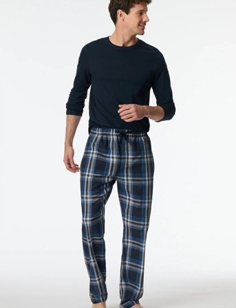 Schiesser Long Pants - Navy - M