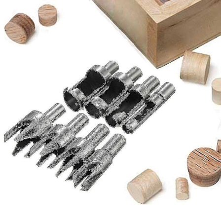 8 st HSS pluggfräs träbearbetningsverktyg träplugg borr träpluggfräs borr 6mm/10mm/13mm/16mm Uwx (dp)