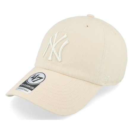 47 Brand - MLB Bege unconstructed Boné - New York Yankees Brand Clean Up Natural Dad Cap @ Hatstore