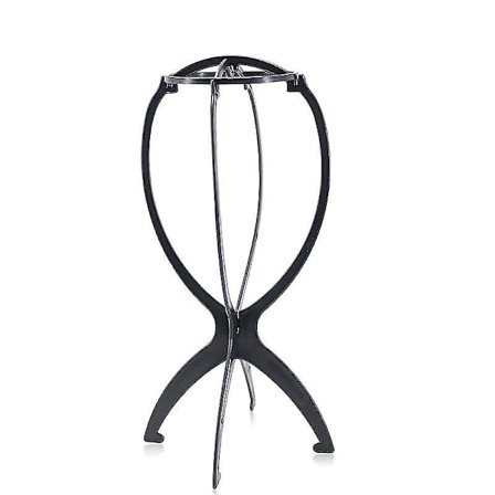 Parykholder, sammenklappelige parykstativer (10 stk. - sort)