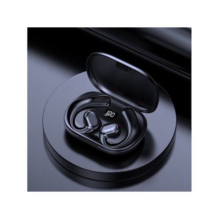 Trådlösa utomhushörlurar Bluetooth Bone Conduction Clip-on Hörlurar med 300mAh Laddningsfodral YEMAESRE Hörlurar