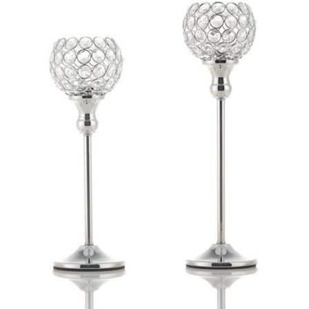 Ljusstake Silver Crystal Ljusstake Jul Mors Dag Bröllop