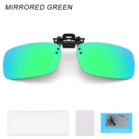 Clip-on solglasögon Polarized MIRRORED GREEN MIRRORED GREEN