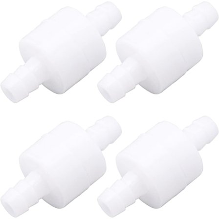 4 stk. Envejs Kontraventil Luft Vand Gas 8mm Plastik Ikke-Returventil til Vandbehandling Luftrensningsudstyr, Hvid