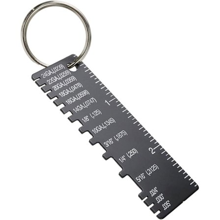 Dubbelsidig plåtmätare i metall Rostfritt stål Svetsningstjockleksmätare Svart tjockleksmätare