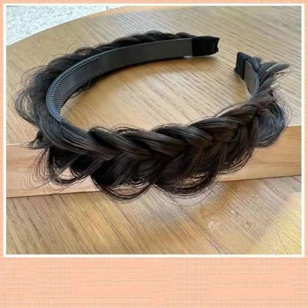 Kvinder paryk twist pandebånd flettet hovedbøjle D D