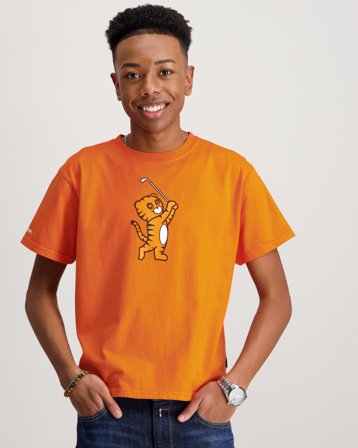 Malbon YOUTH CUB BUCKETS TEE Orange T-shirts Kille - Kids Brand Store