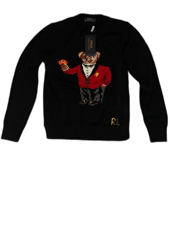 Svart stickad tröja Polo Bear RL