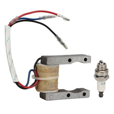 3-leder Tændspole med Tændrør 12V Erstatning til 49cc 50cc 60cc 66cc 80cc 2-takts Motoriseret Cykel