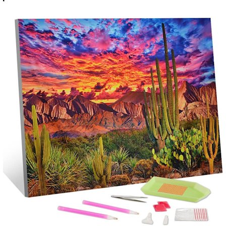 5D Diamantmålning Solnedgång DIY Rund Full Borr Diamantmålning