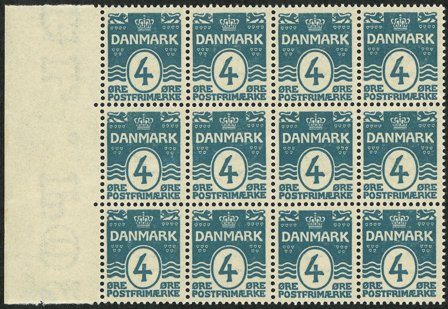 Danmark - 12-blok AFA 45 - Postfrisk