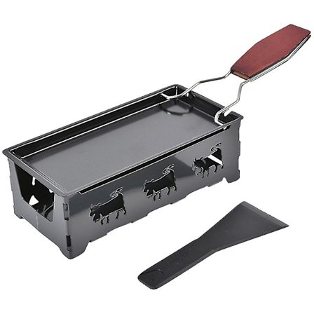 Raclette-sæt Raclette-grill-sæt Ost Raclette-pande Ost Grill-pande Grillplade Stegeplade Kulstofstål Bageplade(18,5x9cm)