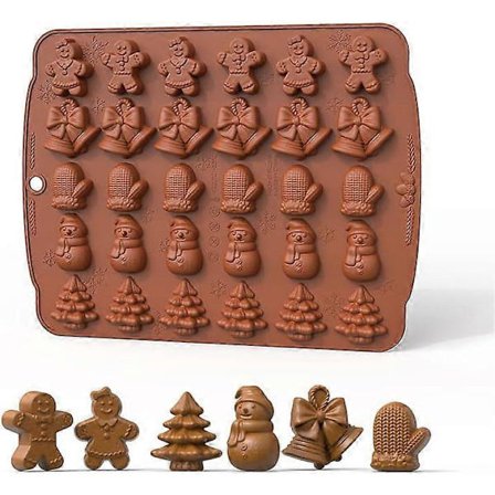 Kampanjesalg Jul Sjokoladeform Pepperkakemann Klokke Hansker Snømann Juletre Silikon Fondantform Kakedekorasjon Godteri