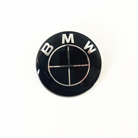 BM-W Emblem Moottorikupu Logo Täysin musta[CH]