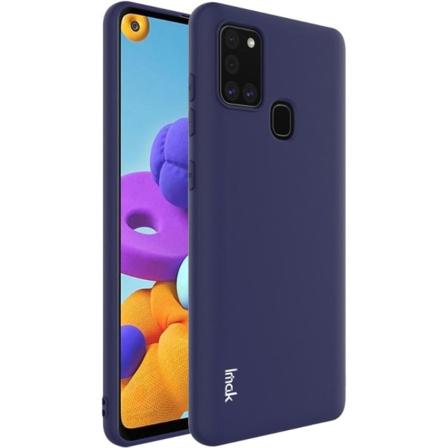 Samsung Galaxy A21s - Imak Matt Tpu Skal - Blå Blue Blå