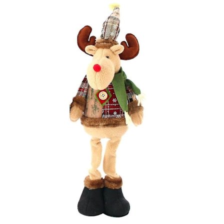 Seisovat joulupukki, pehmoinen joulupukki täytetty vetäytyvillä jaloilla joulukoristeet