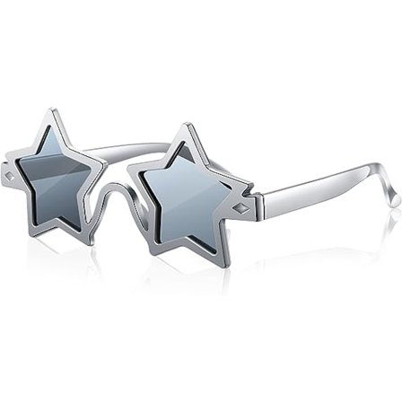 Stjerneformede solbriller Pentagram solbriller Nyhet solbriller for barn Voksne Julefest Fancy Dress Photo Booth rekvisitter