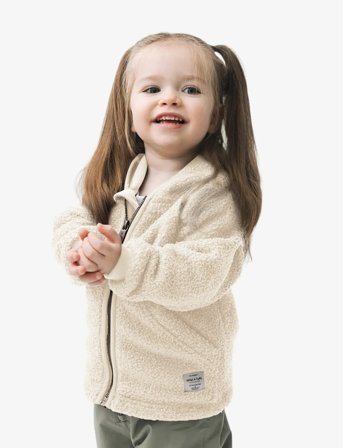 MINI A TURE Matliff Teddyfleece Jacket. Grs - Cream - 92