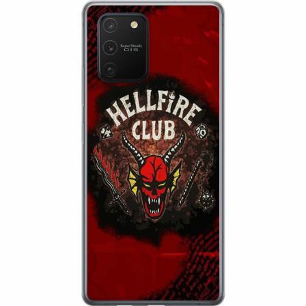 Samsung Galaxy S10 Lite Genomskinligt Skal Hellfire Club - Str