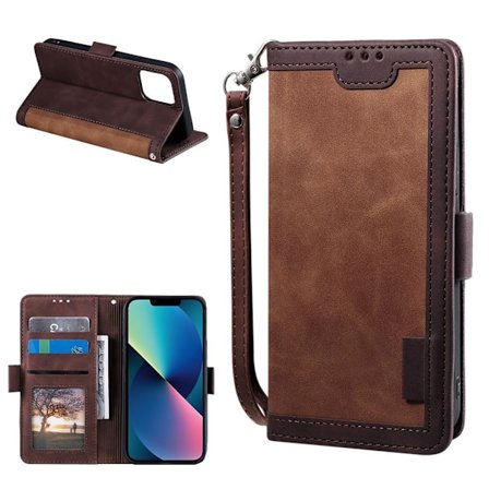 Suburbian läder iPhone 13 fodral - Brun