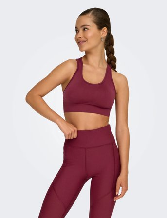 Only Play Onpdaisy Seamless Sports Bra - Opus - Burgundy - L