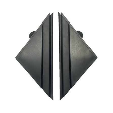 Dörrspegel Flagga Kåpa 1SH17KX7AA Vänster Höger Backspegel Triangel Platt Trim Ersättning för FIAT 500 2012 till 2017 (Blank Svart)