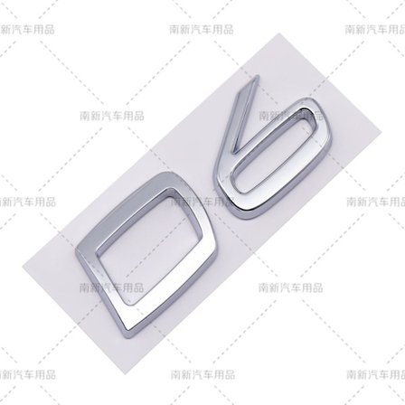 D2 D3 D4 D5 D6 D7 D8 etikett lämplig för Volvo modifierad bil deplacement bakre digital engelsk D6-Silver