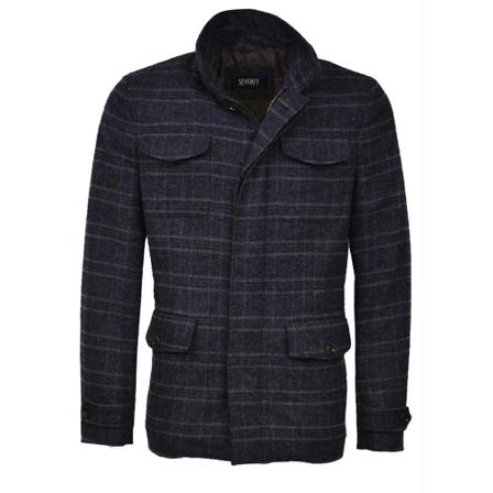 Seventy Wollen jack , Blauw , Heren , Maat: L Jassen