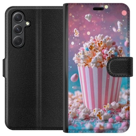 Kompatibelt Plånboksfodral till Samsung Samsung Galaxy A05s Popcorn-hink retro bio snacks rolig figur