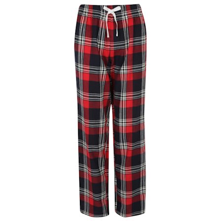 Skinnifit Dam/Dam Tartan Lounge Byxor XXL Röd/Marinblå Check