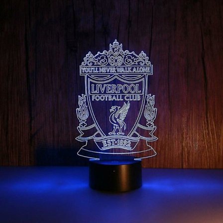3D LED Yölamppu Liverpool Jalkapalloseura Lastenhuoneen Lamppu Animelamppu