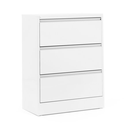 Hängeregistraturschrank INDEX mit 3 Laden, 800 x 425 x 1030 mm, weiß