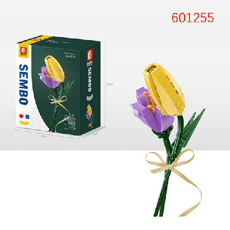 Byggsten Bukett 3d-modell Toy Rose Flower Assembly Brick