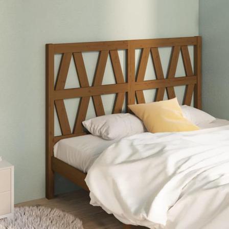 Vidaxl Sänggavel Honungsbrun 156x4x100 Cm Massiv Furu Brun