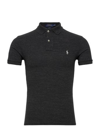 Slim Fit Mesh Polo Shirt Designers Knitwear Short Sleeve Knitted Polos Grey Polo Ralph Lauren